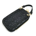 Dior Cannage Phone Pouch Shoulder Bag Black — view 2
