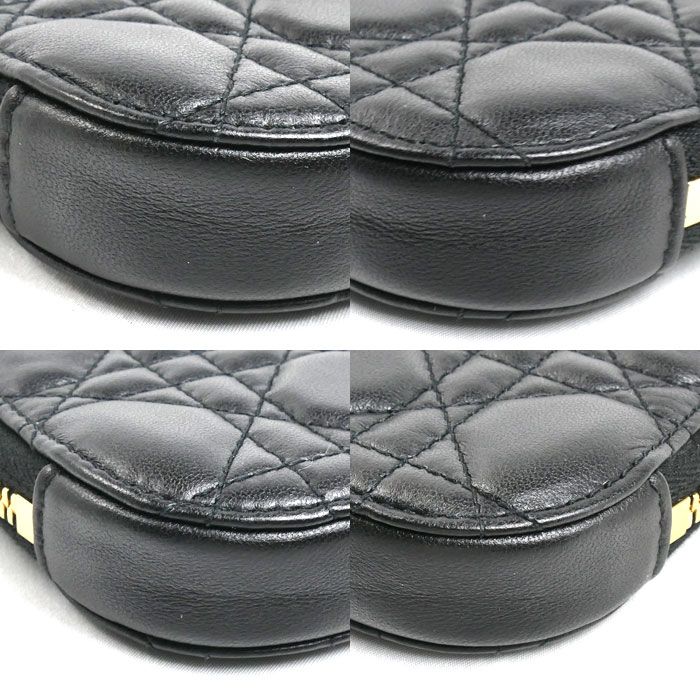 Dior Cannage Phone Pouch Shoulder Bag Black — view 5