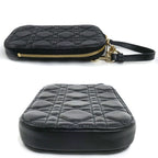 Dior Cannage Phone Pouch Shoulder Bag Black — view 3