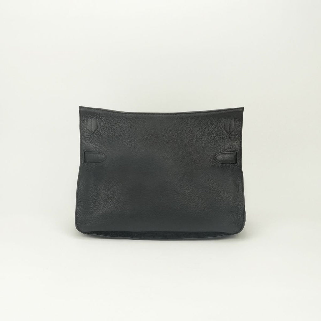 Hermes Jypsiere 34 Shoulder Bag Taurillon Clemence Noir Black Silver — view 3