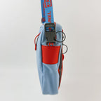 Chanel Sports Line Shoulder Bag Cross Nylon Canvas Light Blue Orange Red Seal — view 5