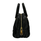 Prada Gathered Black Mini Bag Leather — view 4