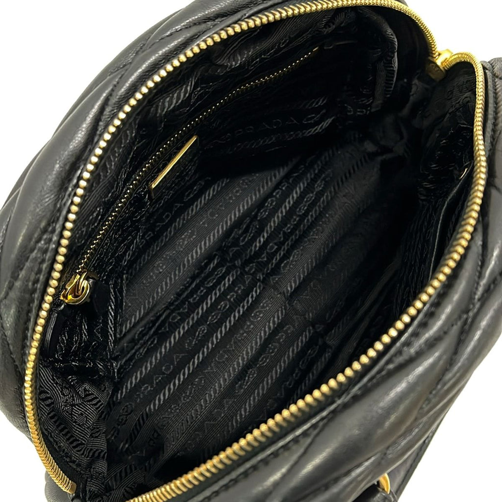 Prada Gathered Black Mini Bag Leather — view 7