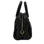 Prada Gathered Black Mini Bag Leather — view 2