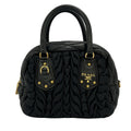 Prada Gathered Black Mini Bag Leather
