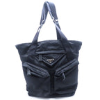 Prada Tote Black Nylon Leather