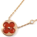 Louis Vuitton Necklace Sun Color Blossom BB Carnelian Point Diamond 18k Pink