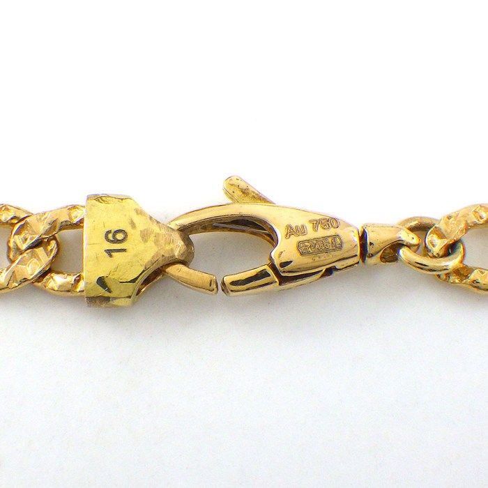 Gucci Bracelet Lion Head 1 Point Oval Amethyst 2 Diamond 18k Yellow Gold 16 — view 3