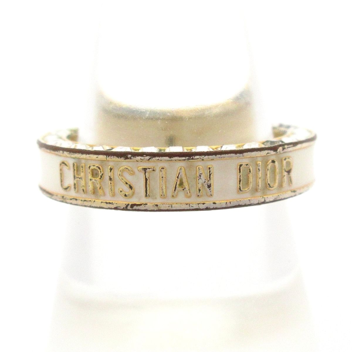 Dior Ring L Gold White Clear