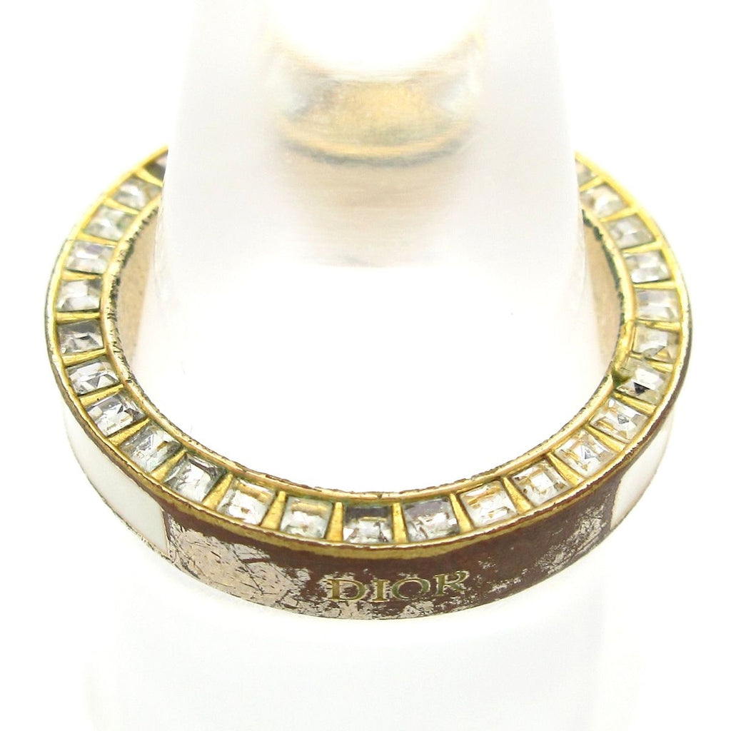 Dior Ring L Gold White Clear — view 3