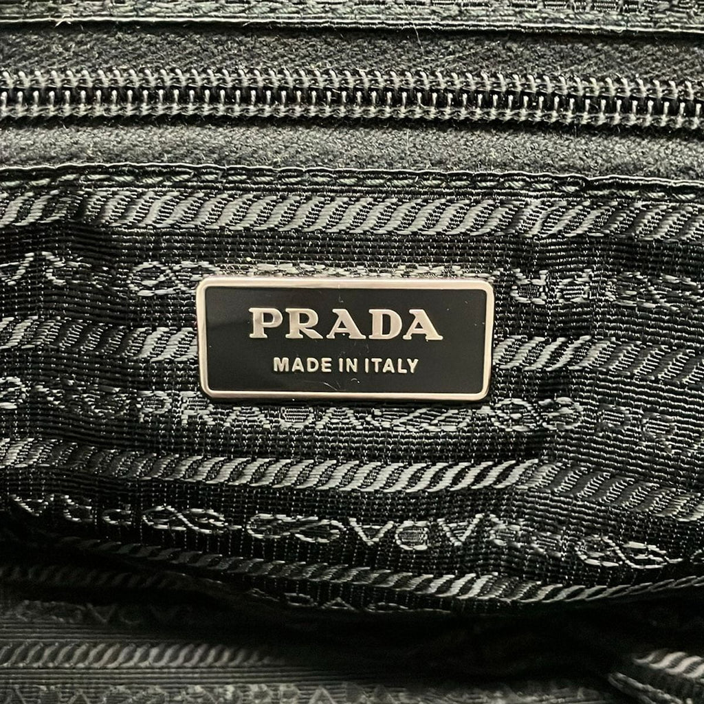 Prada Business Bag Black No Lock Leather — view 8
