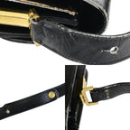 Celine Carriage Shoulder Bag Black Gold Leather — view 7