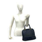 Loewe Vintage Anagram Logo Leather Round Zip Mini Boston Bag Black — view 2