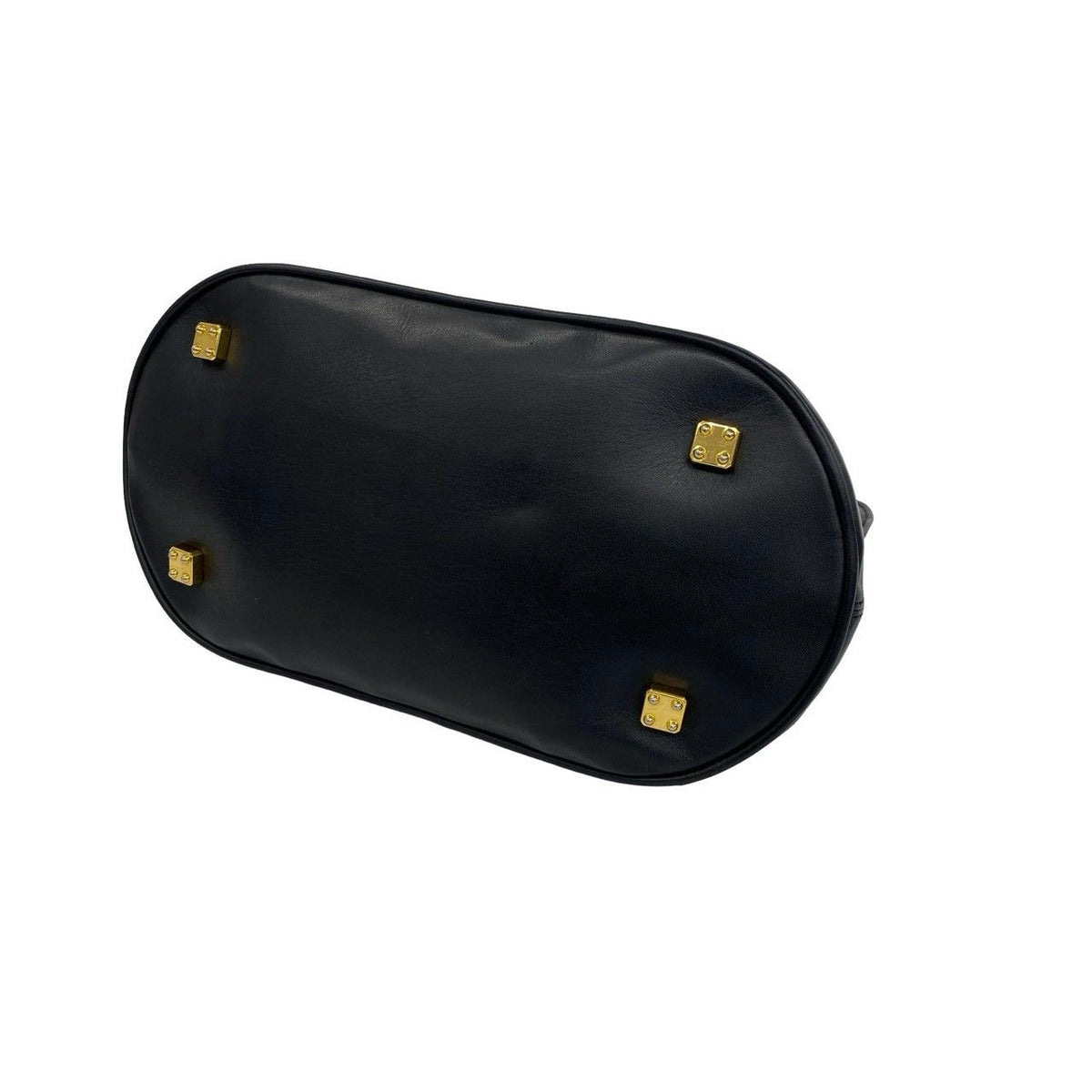 Loewe Vintage Anagram Logo Leather Round Zip Mini Boston Bag Black — view 8