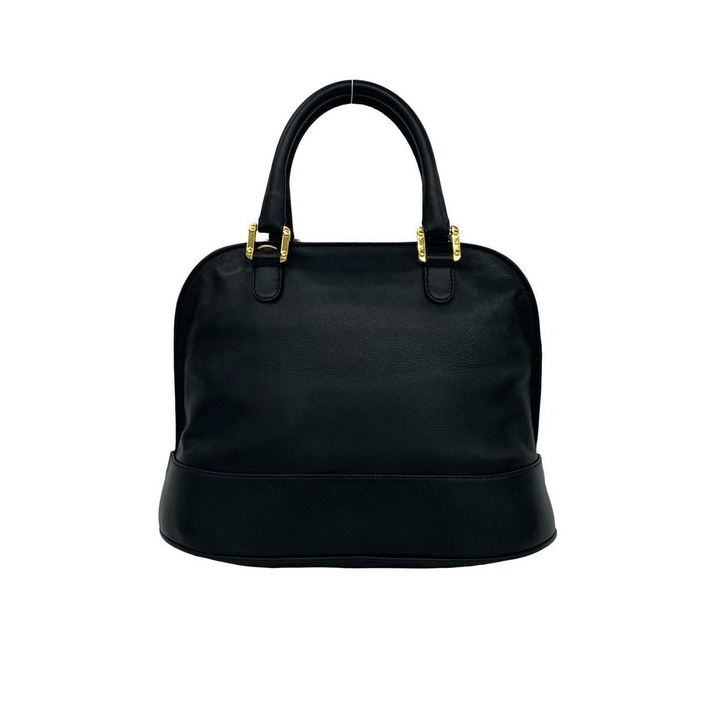 Loewe Vintage Anagram Logo Leather Round Zip Mini Boston Bag Black — view 3