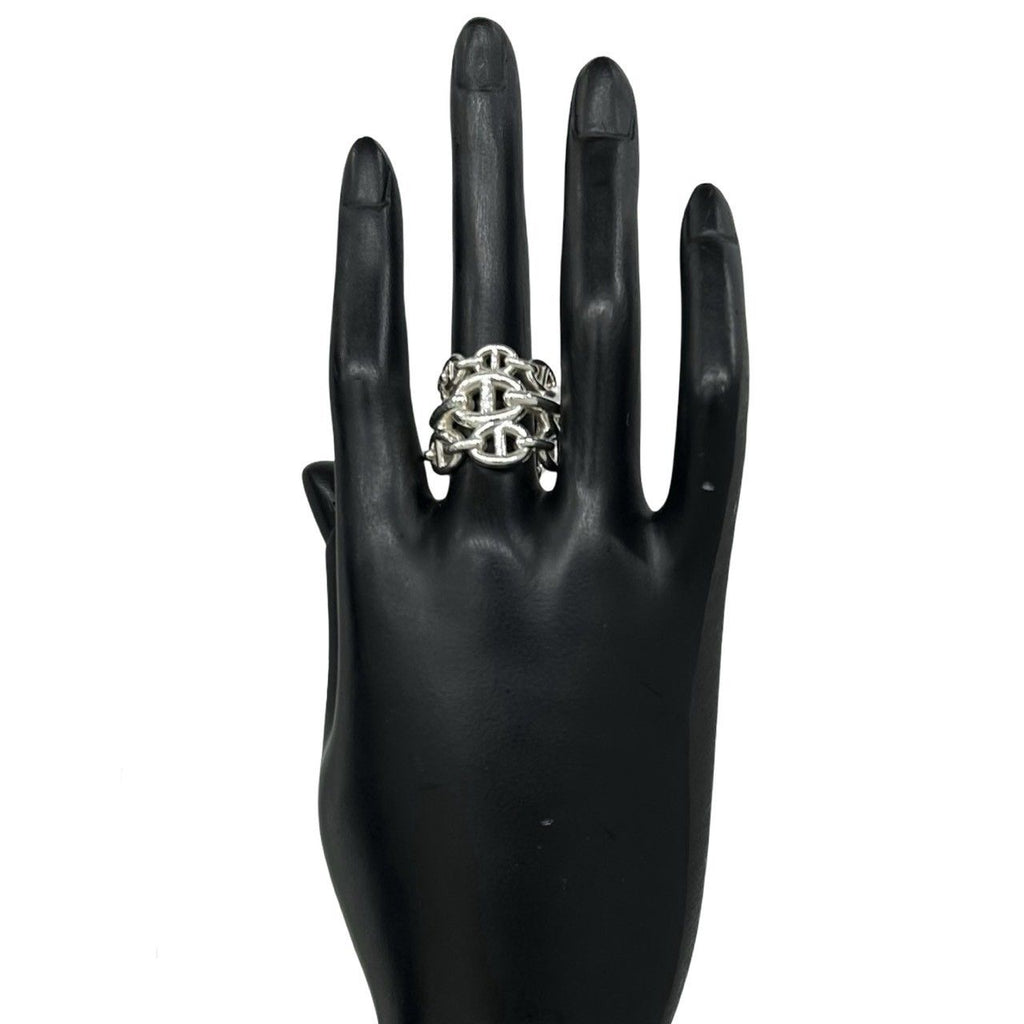 Hermes Chaine D'ancre Enchainee GM Ring 925 Sterling Silver — view 2