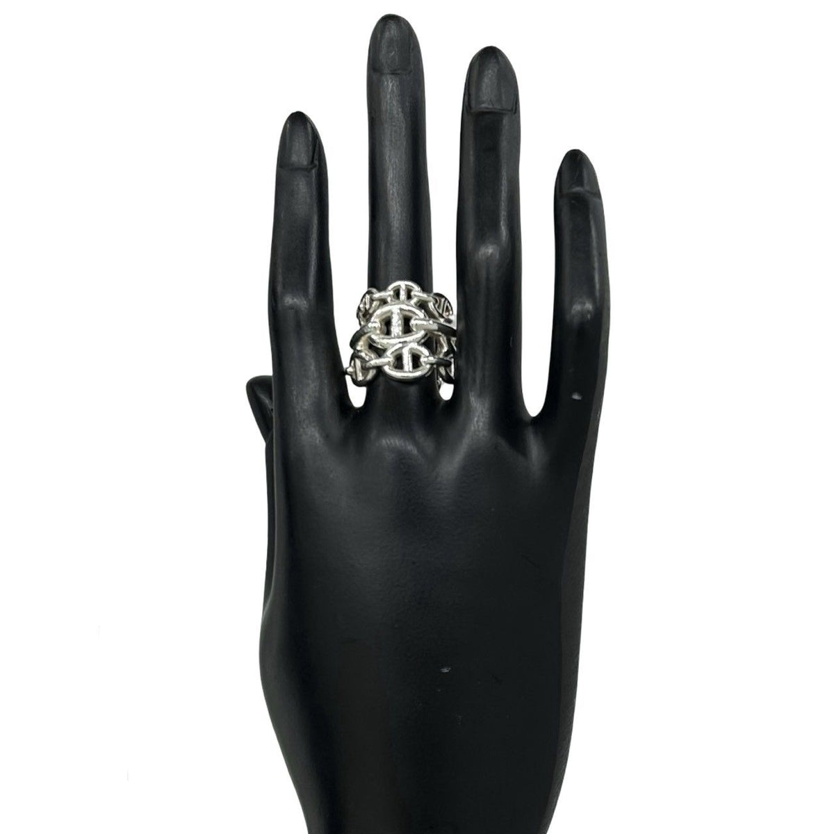 Hermes Chaine D'ancre Enchainee GM Ring 925 Sterling Silver — view 2