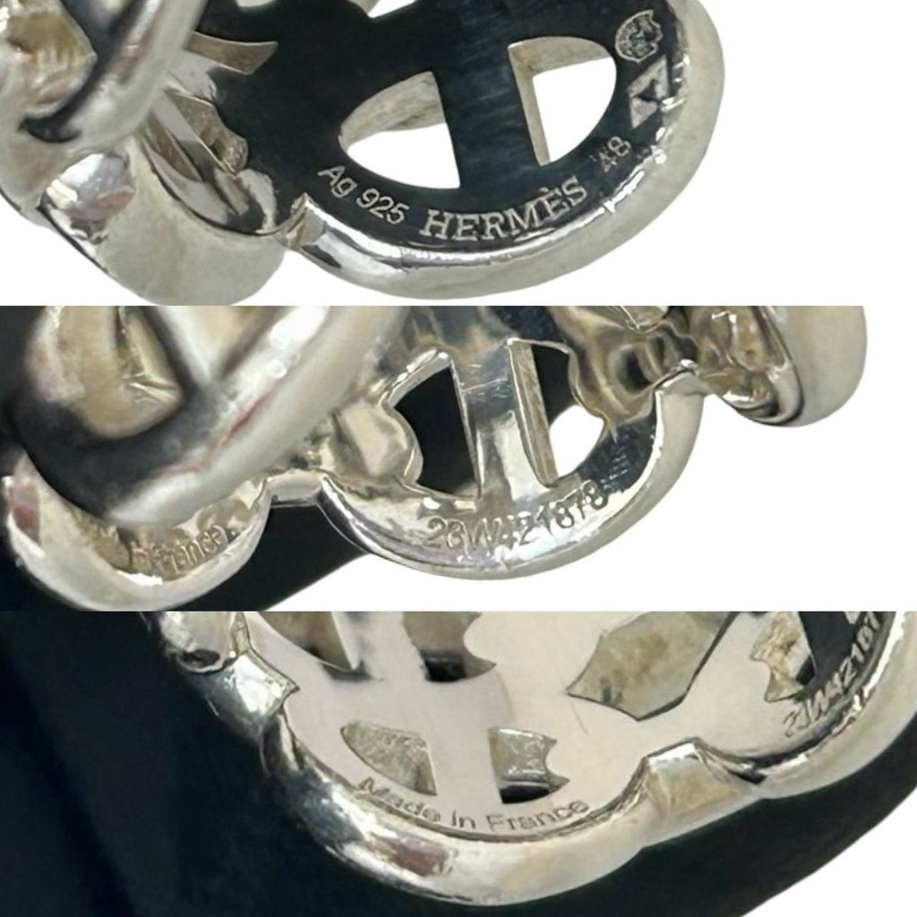 Hermes Chaine D'ancre Enchainee GM Ring 925 Sterling Silver — view 3