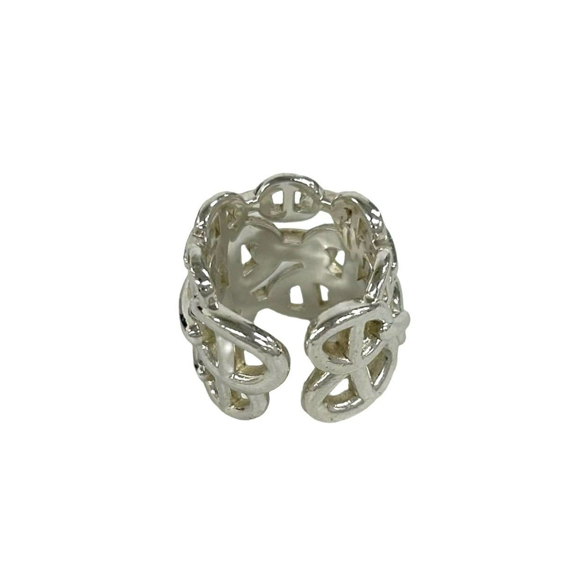 Hermes Chaine D'ancre Enchainee GM Ring 925 Sterling Silver — view 6