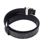 Fendi Belt Leather FF Square Black Reversible Logo — view 2