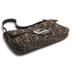 Fendi Zucca Baguette Shoulder Bag Brown