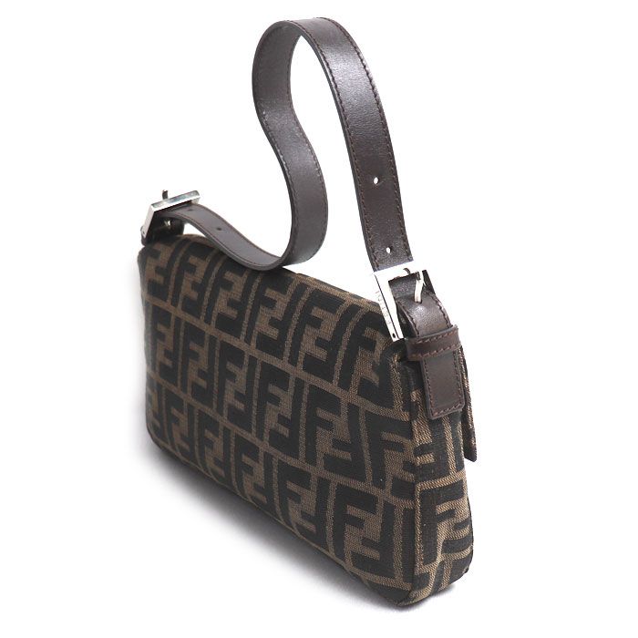 Fendi Zucca Baguette Shoulder Bag Brown