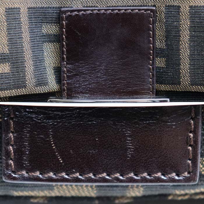 Fendi Zucca Baguette Shoulder Bag Brown