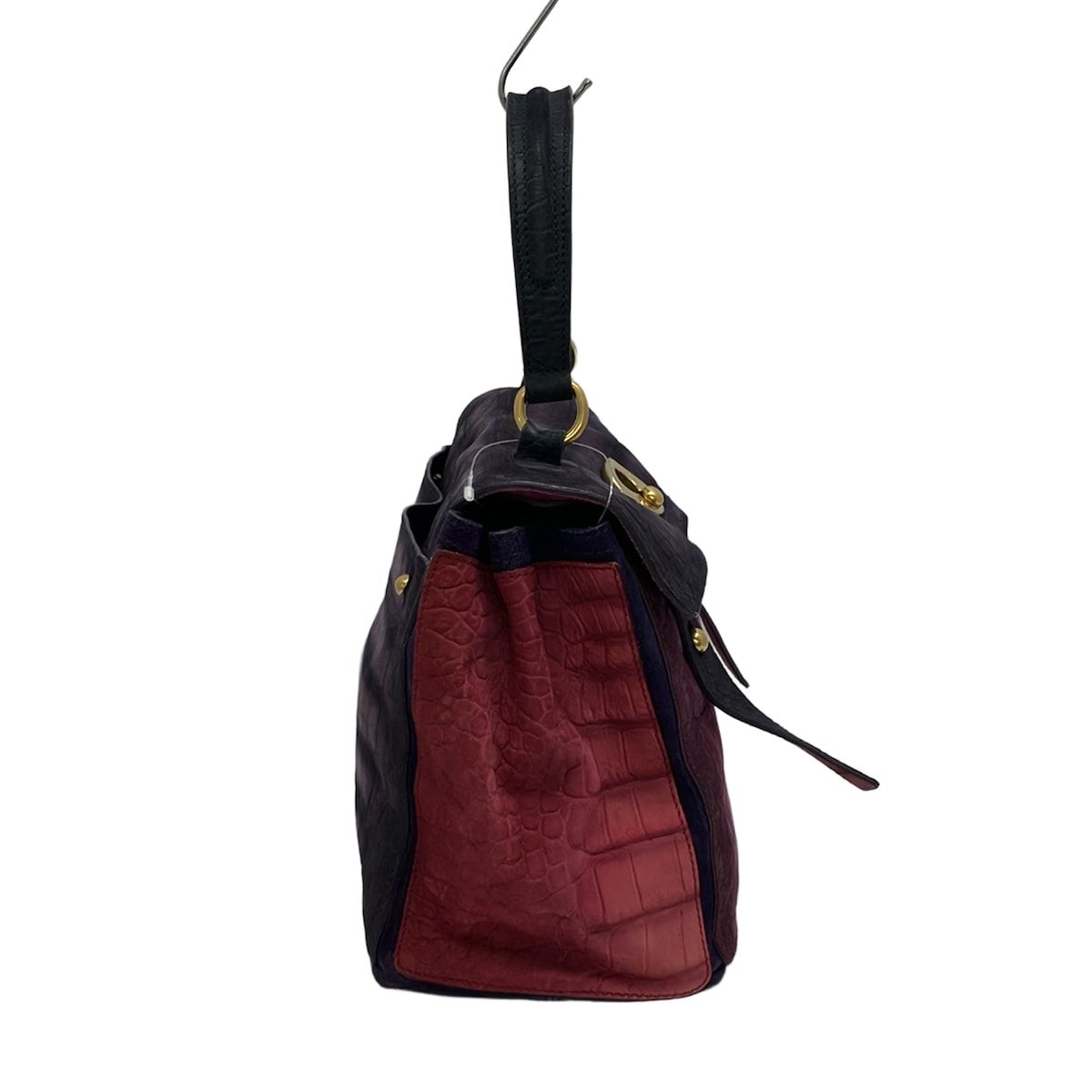Saint Laurent Rive Gauche Handbag Muse Two Purple Light Multi Embossed — view 4