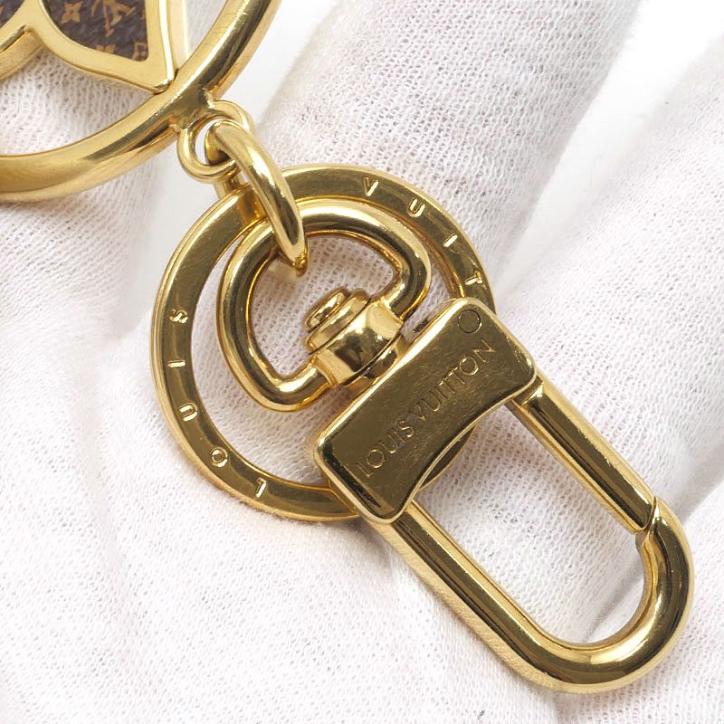 Louis Vuitton Key Holder LV Treasure Monogram Gold Keychain — view 4