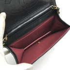 Chanel CC Logo Mini Quilted Chain Shoulder Bag Black Push Lock Lambskin — view 8