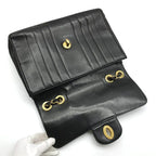 Chanel Big CC Logo Mademoiselle Chain Shoulder Bag Black — view 7