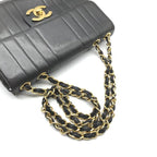 Chanel Big CC Logo Mademoiselle Chain Shoulder Bag Black — view 6