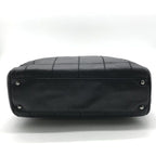 Chanel Choco Bar Leather Boston Hand Bag Shoulder Black Silver Bag — view 4