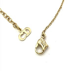 Dior CD Heart Stone Crystal Chain Neck Gold Necklace — view 5