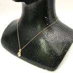 Dior CD Heart Stone Crystal Chain Neck Gold Necklace — view 8