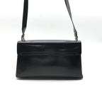 Gucci Shoulder Bag Crossbody Leather Black Metal Plate Simple — view 3