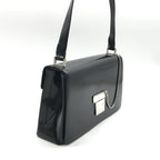 Gucci Shoulder Bag Crossbody Leather Black Metal Plate Simple — view 2