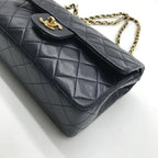 Chanel CC Logo Quilted 23 Double Flap Chain Shoulder Navy Bag — view 4