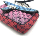 Gucci GG Marmont Chain Shoulder Bag Multicolor Jacquard Canvas — view 5