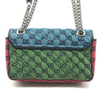 Gucci GG Marmont Chain Shoulder Bag Multicolor Jacquard Canvas — view 2