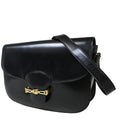 Celine Carriage Shoulder Bag Black Gold Leather