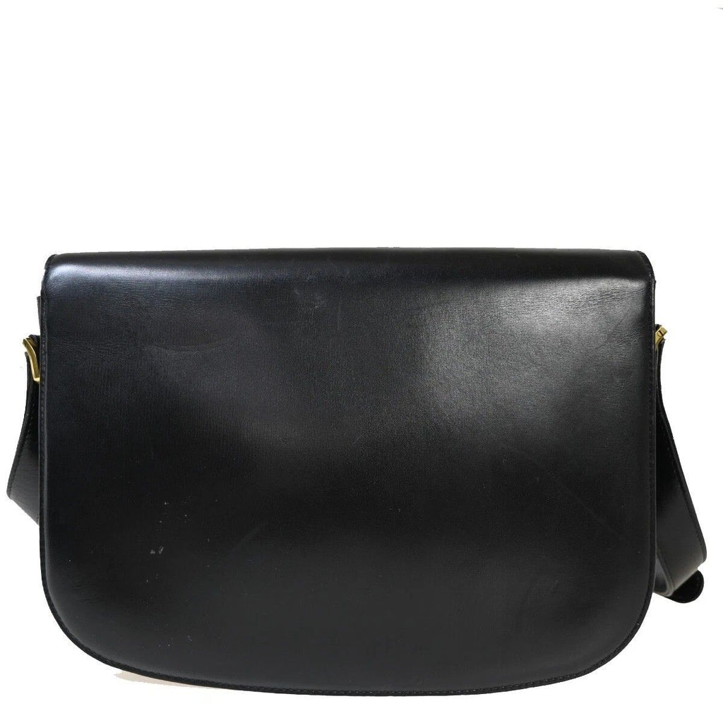 Celine Carriage Shoulder Bag Black Gold Leather — view 5