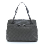 Bottega Veneta Intrecciato Handbag Khaki Leather