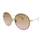 Dior Sunglasses Metal Society Pink Gold Round Shape Gradient Lens UV Cut Eyewear