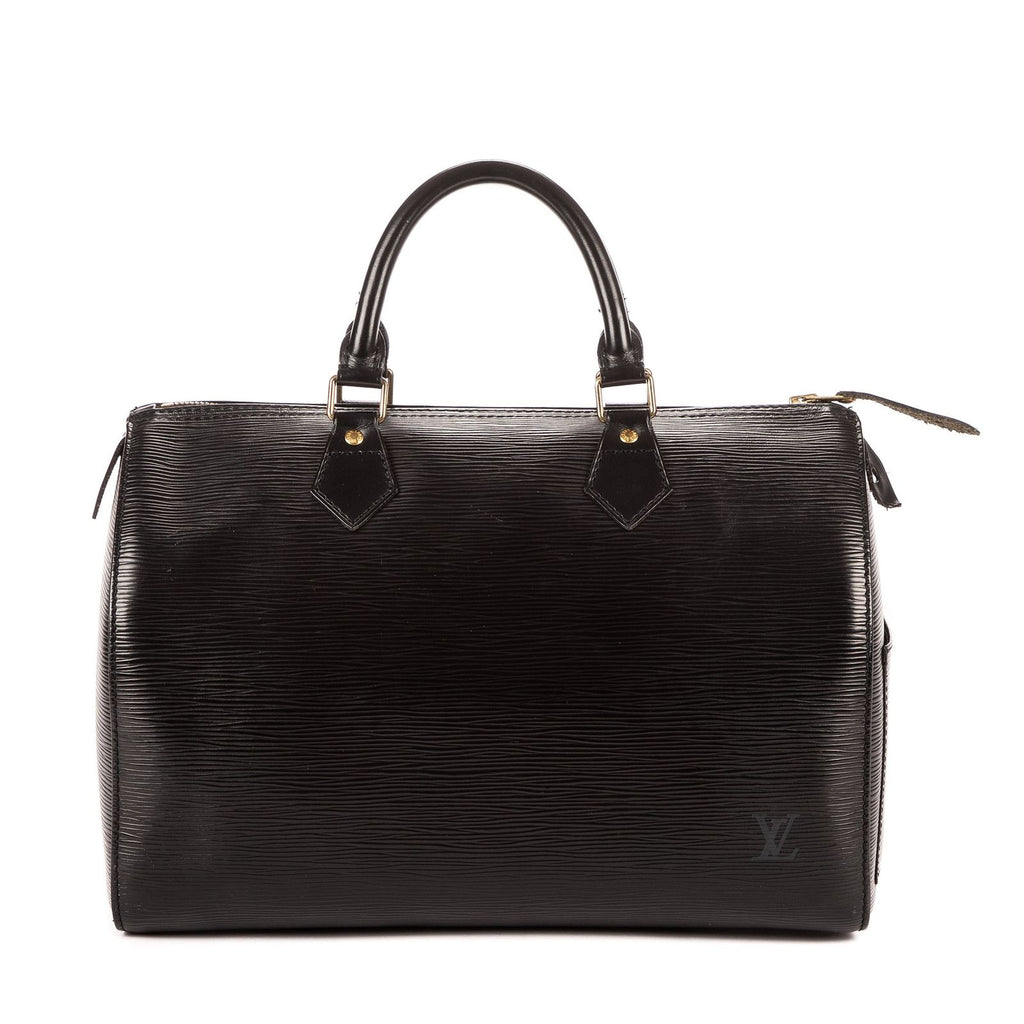 Louis Vuitton Speedy Black Epi Handbag