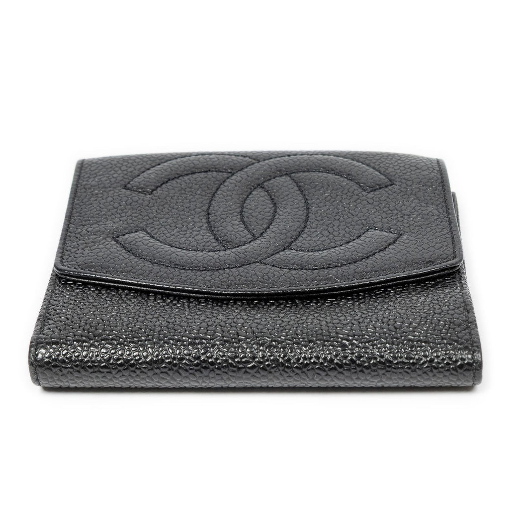 Chanel Timeless Bifold Wallet Black Caviar Leather — view 3
