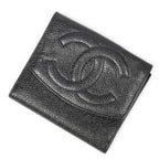 Chanel Timeless Bifold Wallet Black Caviar Leather