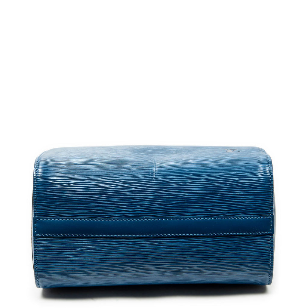 Louis Vuitton Speedy Blue Epi Handbag — view 6