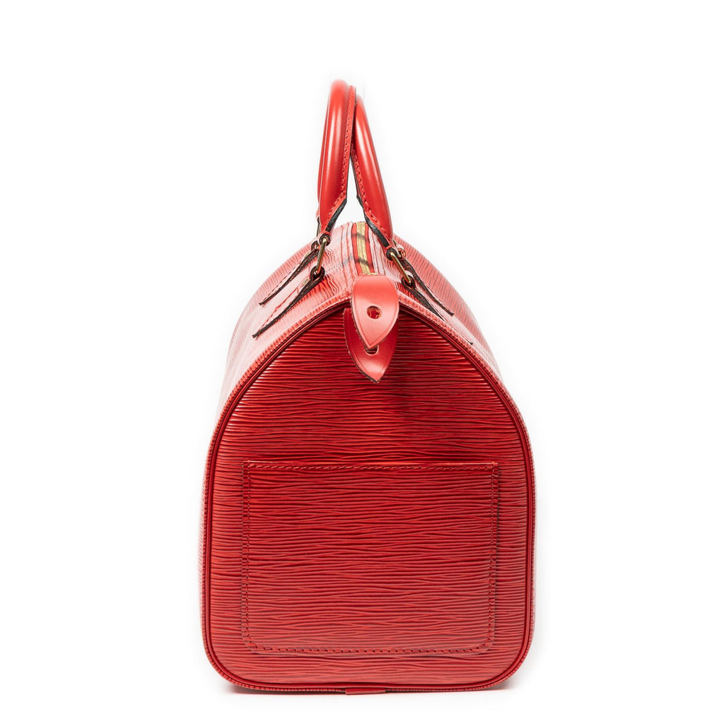 Louis Vuitton Speedy Red Epi Handbag — view 3