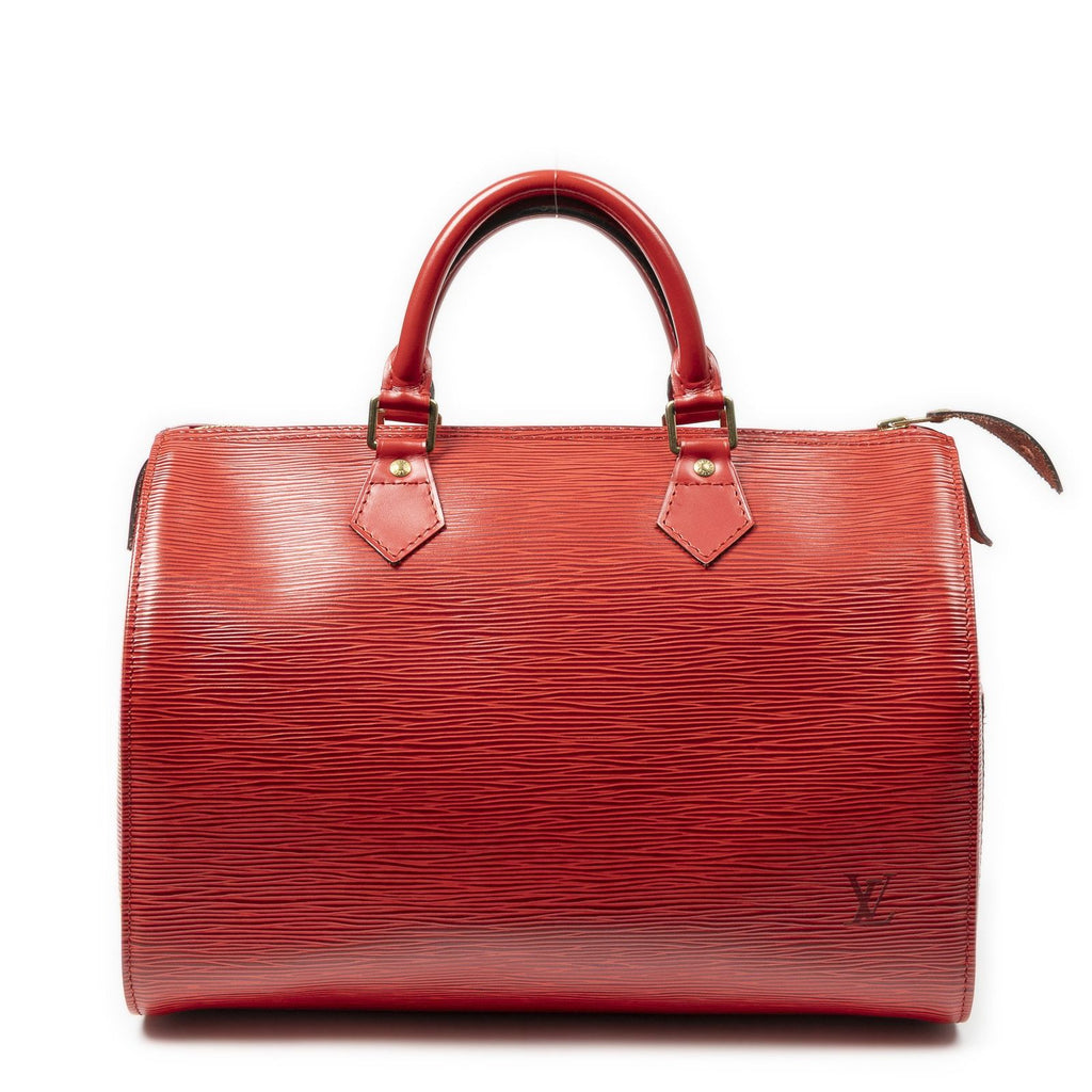 Louis Vuitton Speedy Red Epi Handbag